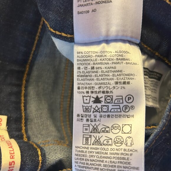 Levi’s 415 Relaxed Bootcut Jeans size 30 (10) Women’s regular length dark blue - Picture 4 of 6